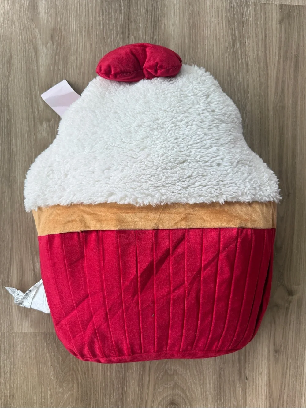 cupcakes & cashmere Red, White and Tan Cupcake Throw Pillow
